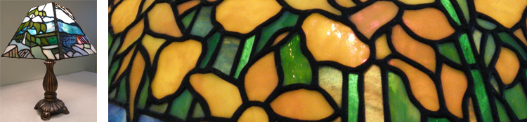 2 pieces of glass art side by side