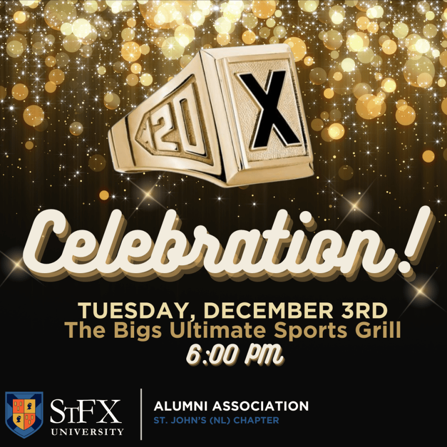 Promotional graphic for St. John's StFX Day Celebration