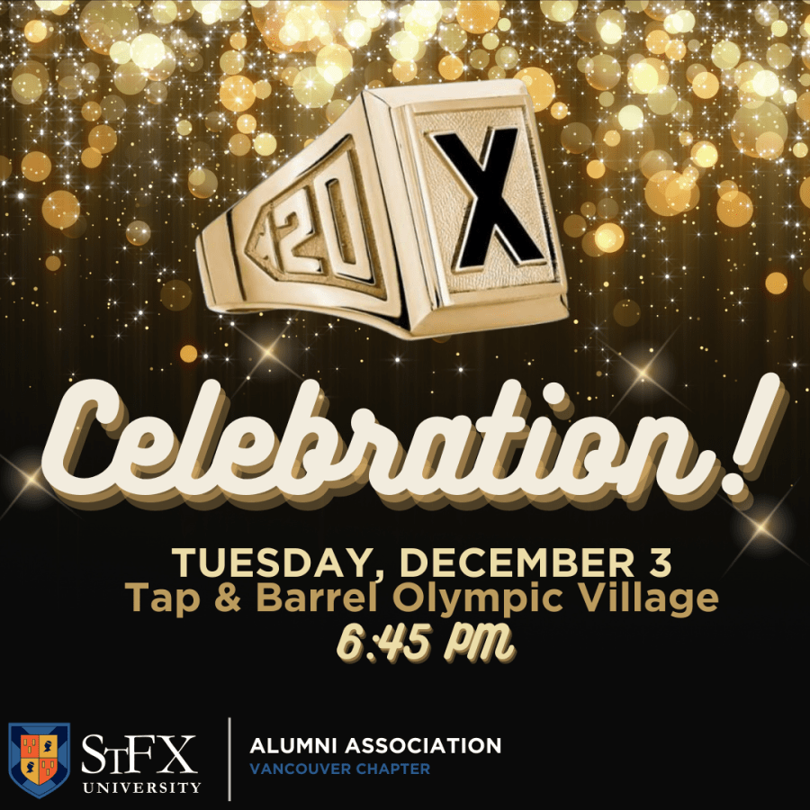 Promotional graphic for Vancouver StFX Day Celebration