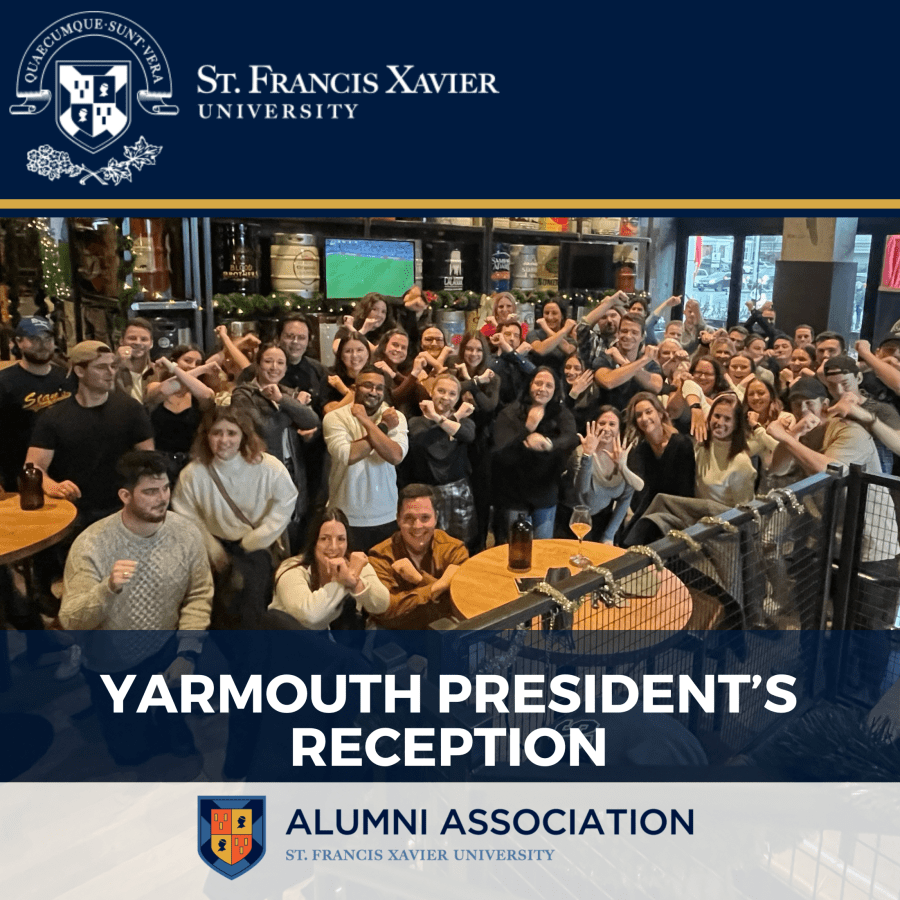 Promotional graphic for Yarmouth alumni event