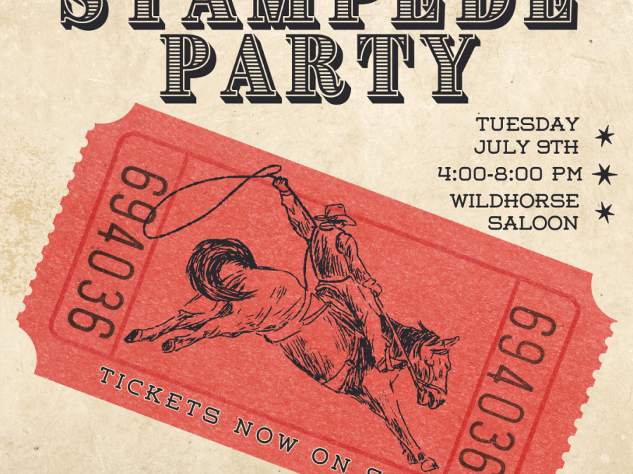 Promotional graphic for Calgary Stampede Party
